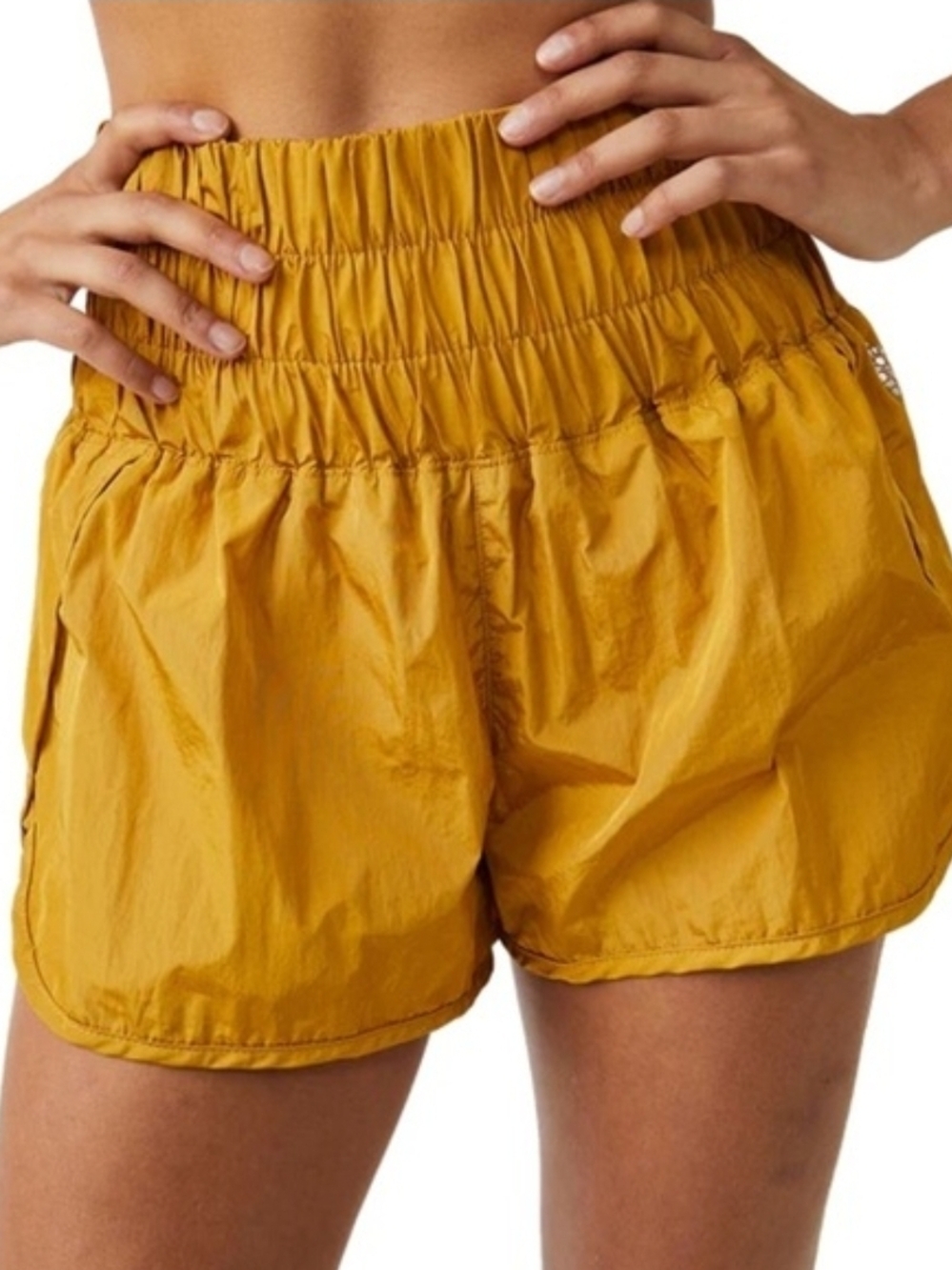 FP Movement The Way Home Shorts In Honey High-Waist Womens Small